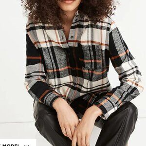 Madewell Oversized Ex-Boyfriend Shirt in Bromley Plaid